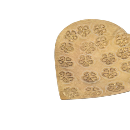 Premium Decorative Bowl, Iron Heart Shape for Food Display - Antique Gold