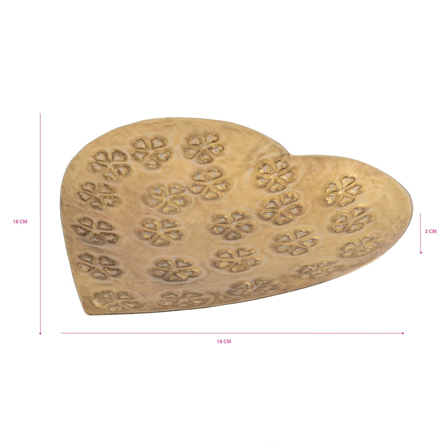 Premium Decorative Bowl, Iron Heart Shape for Food Display - Antique Gold