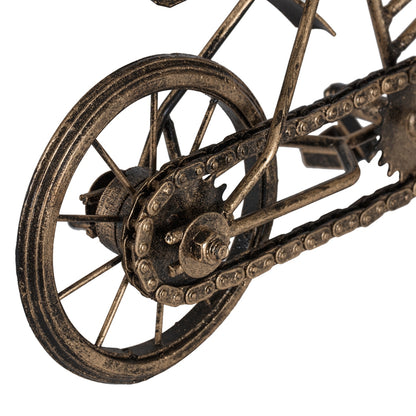 Vintage Bicycle with Basket - Antique Gold, 32cm