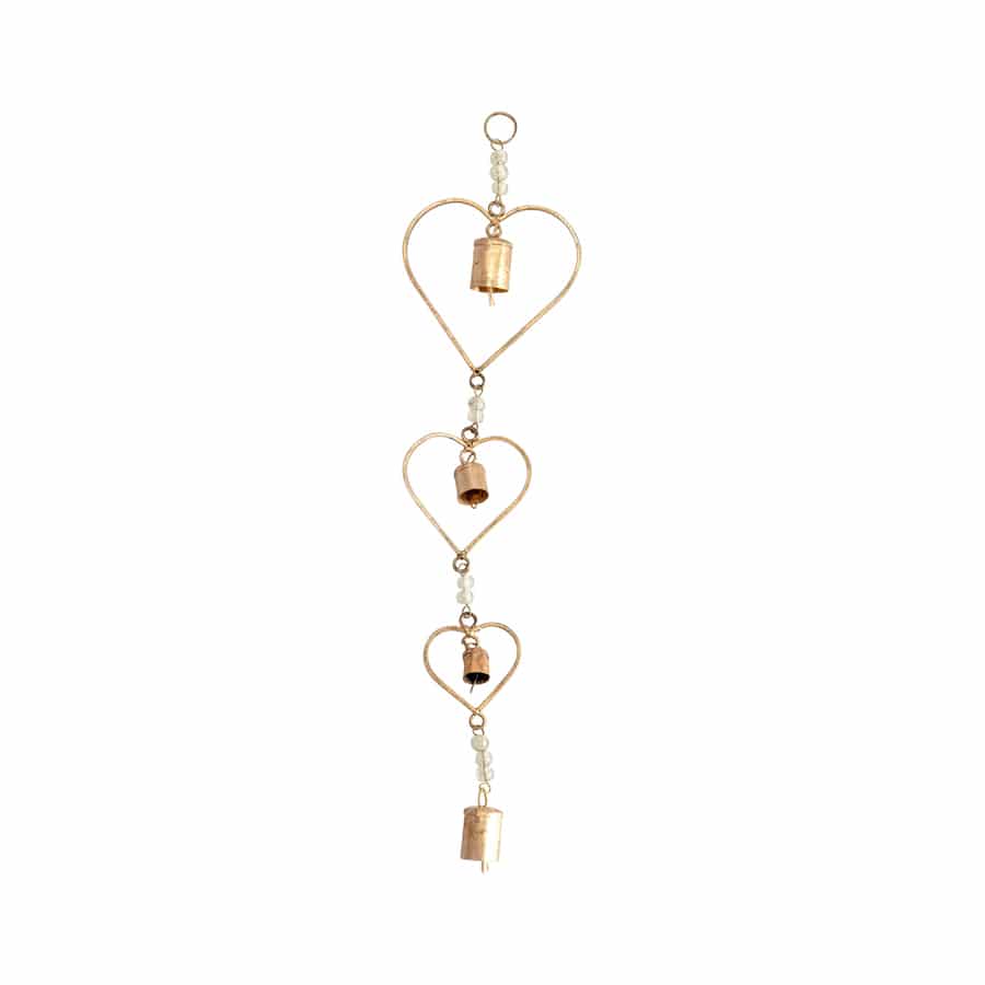 Hanging Chime with Hearts - 56cm