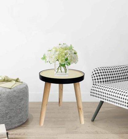 Round Rattan top 3 Legged Potplant Stand / Side Table 34cm