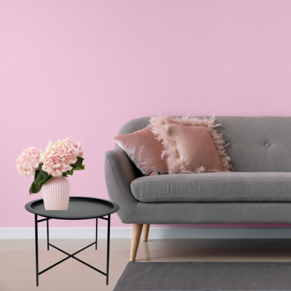 Round Lipped Cross Frame Side Table 47cm - Black