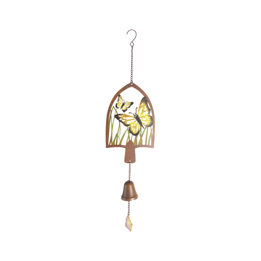 Butterfly Hanging Bell - Metal 70cm