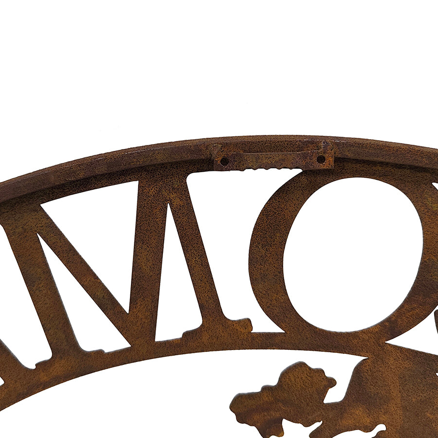 Welcome to Our Farm Wall Art 60cm Iron Rust Brown Decor