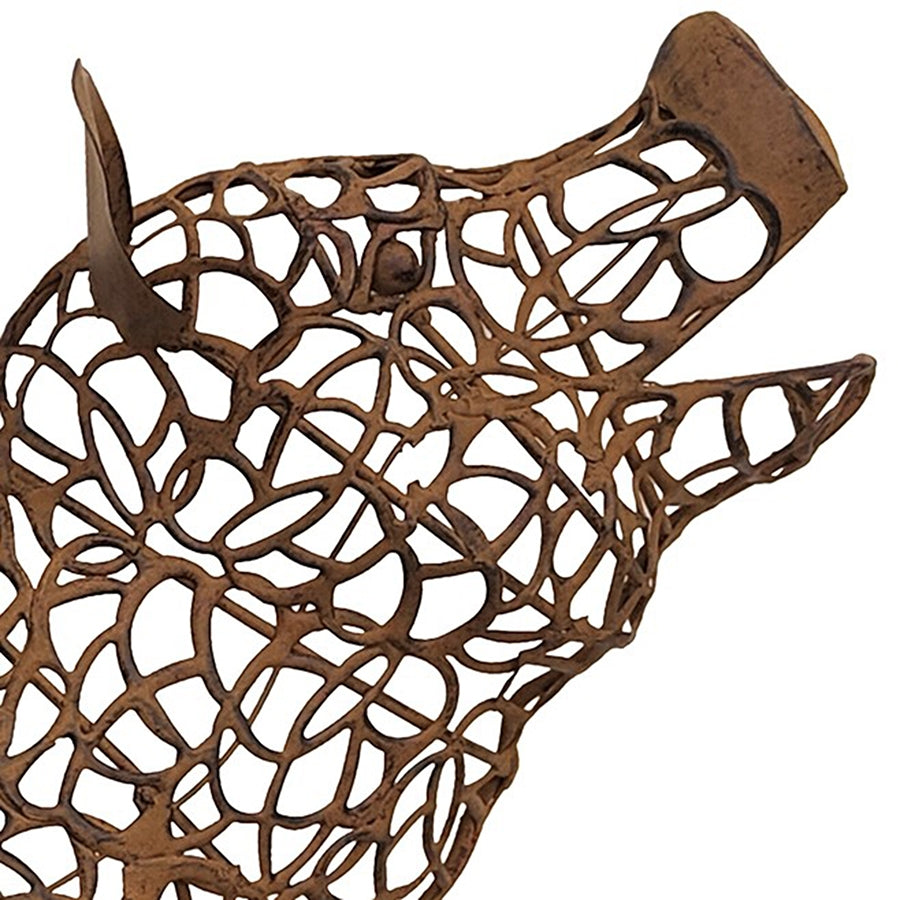 Jolly Pig Metal Wall Art 49cm