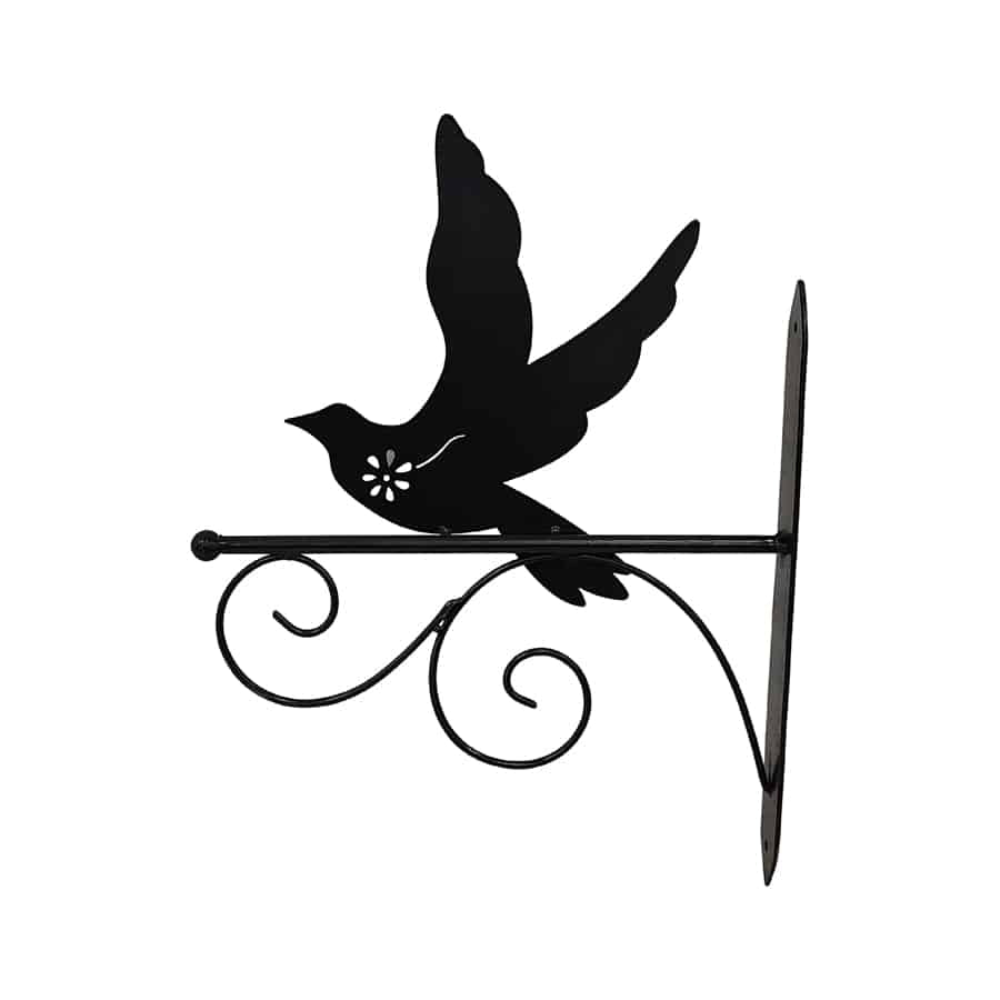 Bird Silhouette Wall Hook Bracket 33cm