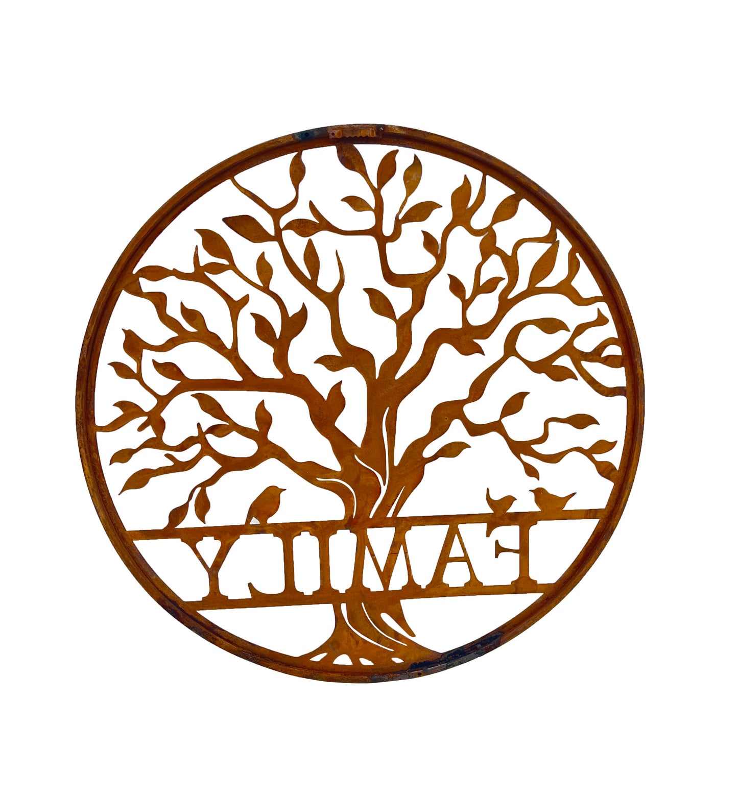 Laser Cut Round Family Tree of Life Wall Art - 50x50cm