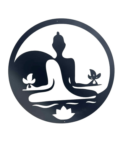 Laser Cut Yin & Yang Buddha Wall Art 60cm