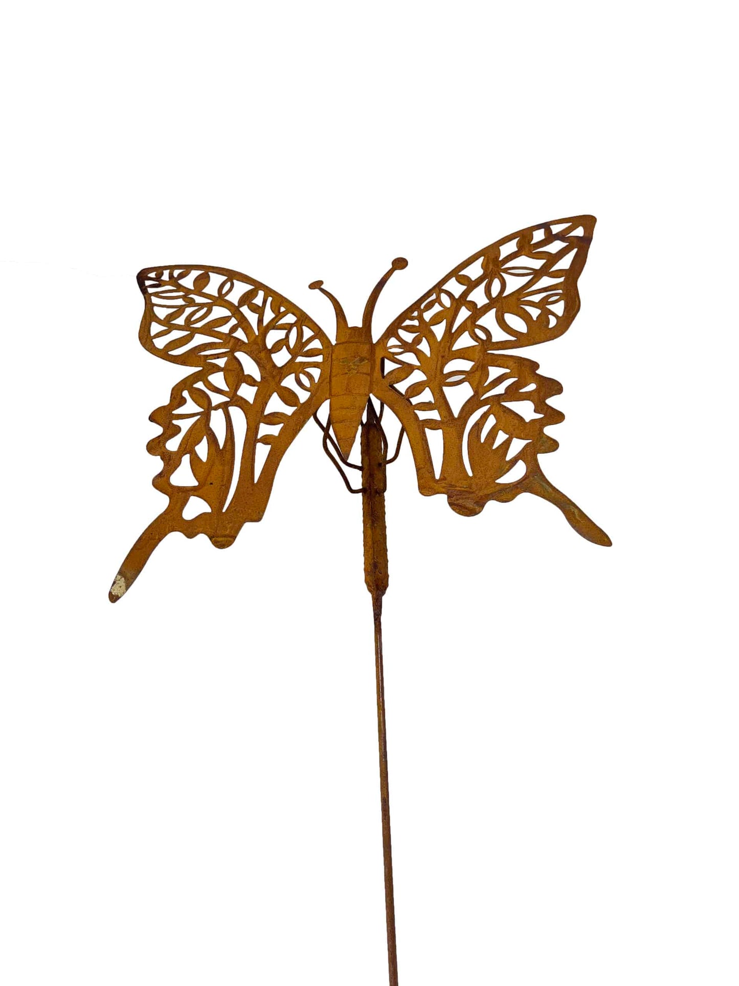 Butterfly Garden Stake - 190cm Metal Rust Brown