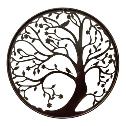 Round Laser Cut Tree Of Life w Roots + Birds 52cm