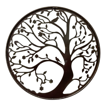 Premium Wall Art Decor: Round Laser Cut Tree of Life 80cm - Distressed Multi-Colour