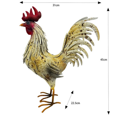 Proud Rooster Iron Statue - 45cm