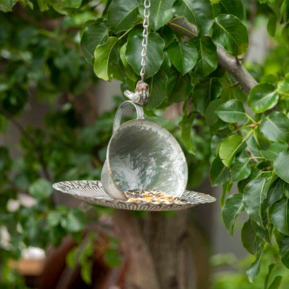 Hanging Cup Saucer Bird Feeder 57cm