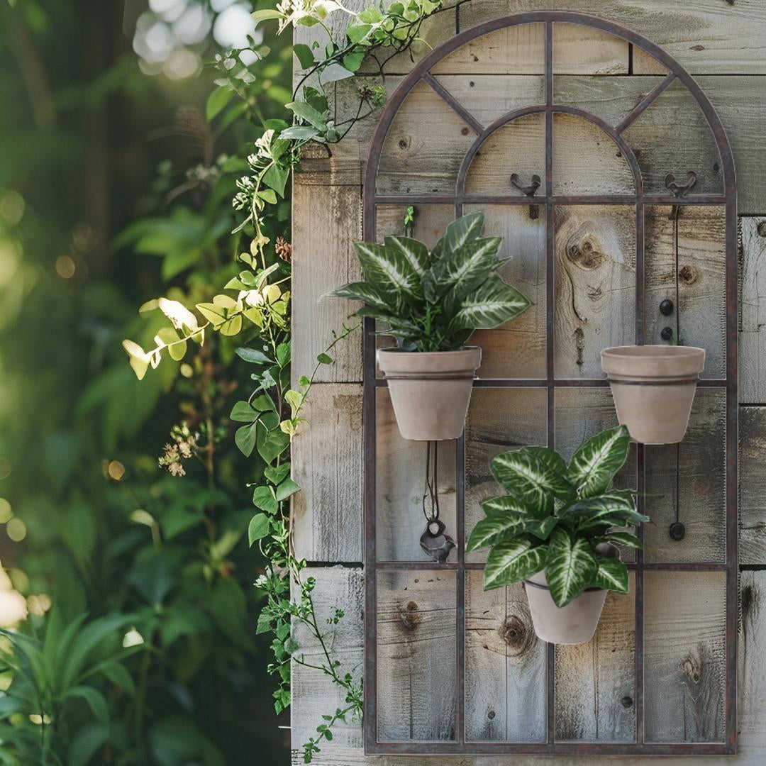 French Window Wall Art 130cm - Removable Pot Holders