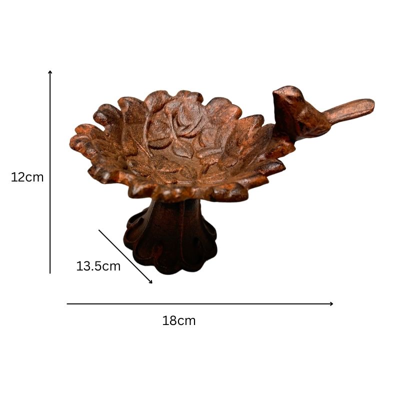 Antique Rust Cast Iron Footed Ring Holder 18cm