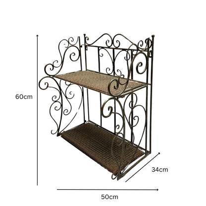 French Provincial 2 Tier Ornate Wall Shelf 60cm