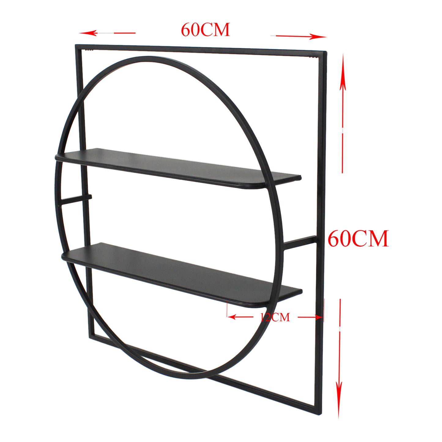 Eclipse 60cm Wall Hanging 2-Shelf Storage Stand