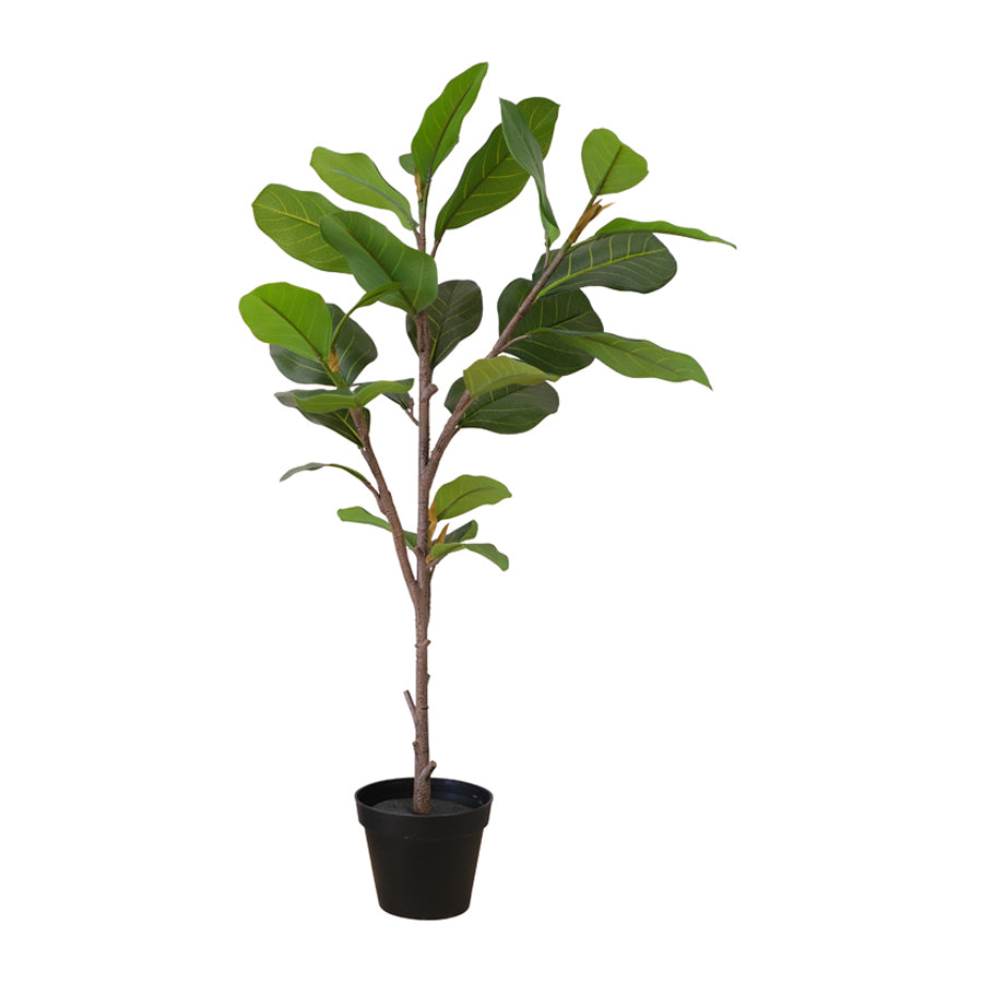 Potted Artificial Lofty Fig Ficus Tree 92cm - Green, 1.6 kg