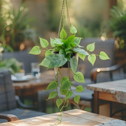 Potted Artificial Hanging Pothos 38cm