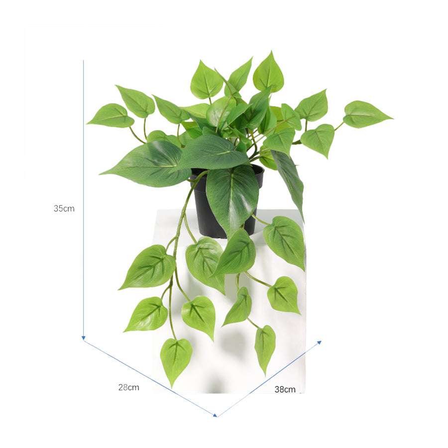 Potted Artificial Hanging Pothos 38cm