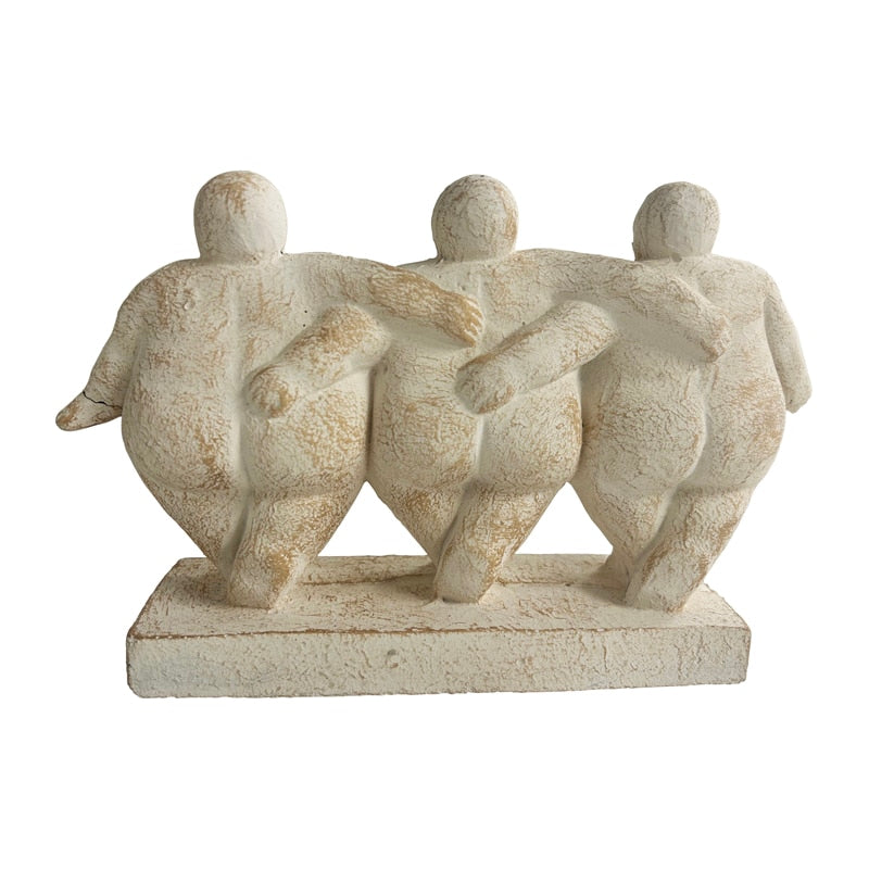 Hand Painted Three Lady Decorative Statue 29cm