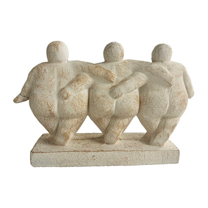 Hand Painted Three Lady Decorative Statue 29cm