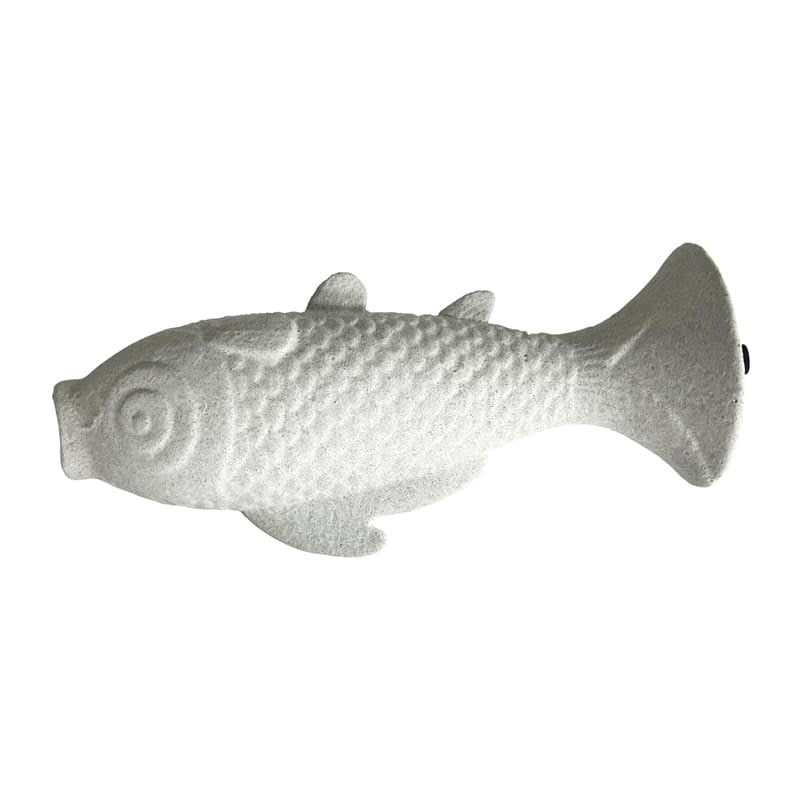 Contemporary White Fish Vase / Ornament 24cm