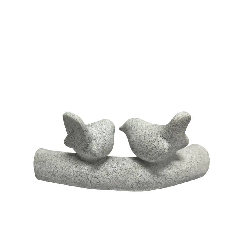 Contemporary 2 Birds On Branch Ornament 20cm