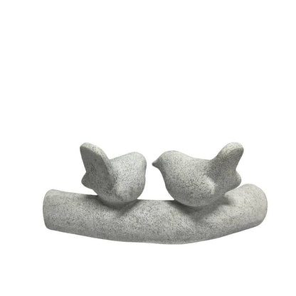 Contemporary 2 Birds On Branch Ornament 20cm