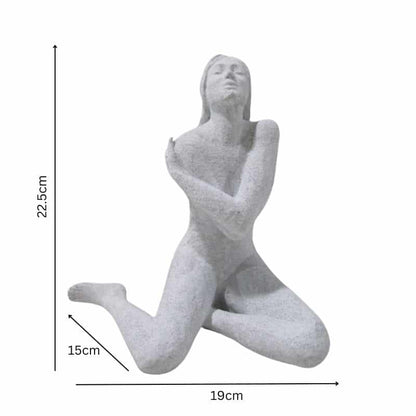Lady Statue with Folded Arms - 22cm Decorative Figure