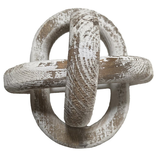 Wooden 3-Link Table Decoration 16cm