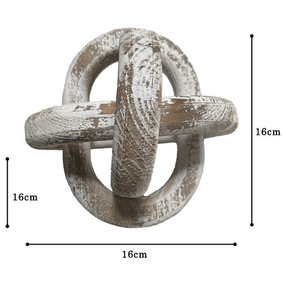 Wooden 3-Link Table Decoration 16cm