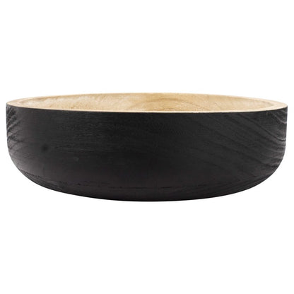 Nero Round Wooden Bowl 29x8cm