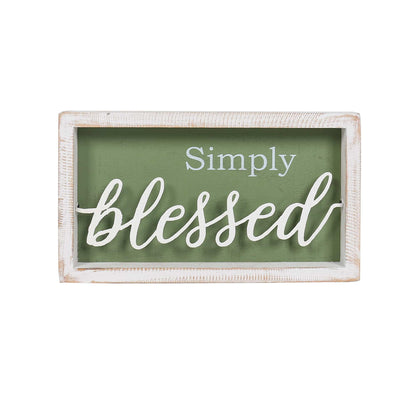 Simply Blessed 3D Plaque Wall Art in Shadow Box Frame 28cm