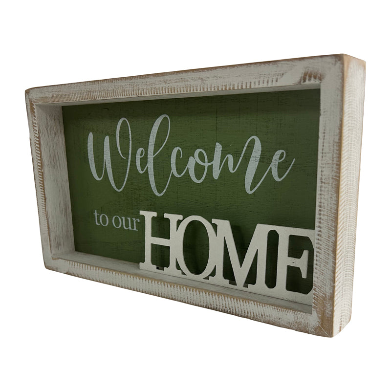 Home 3D Plaque / Wall Art in Shadow Box Frame 28cm