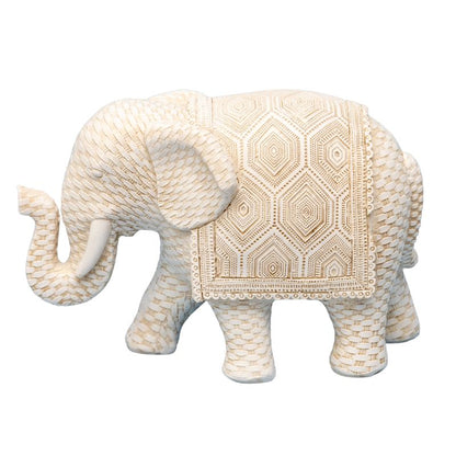 Woven Look  Elephant Ornament 17cm
