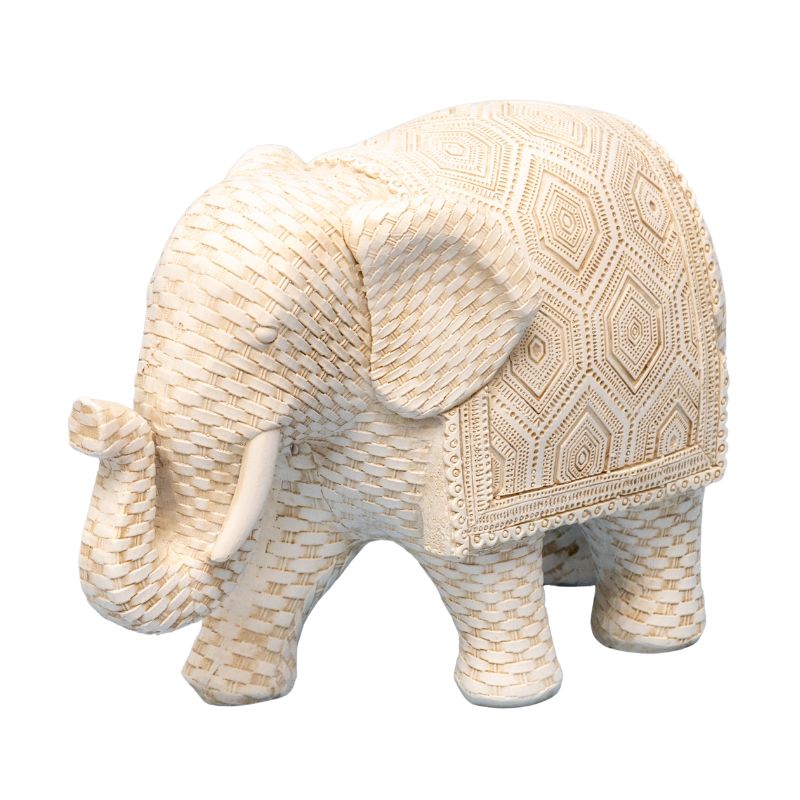 Woven Look  Elephant Ornament 17cm