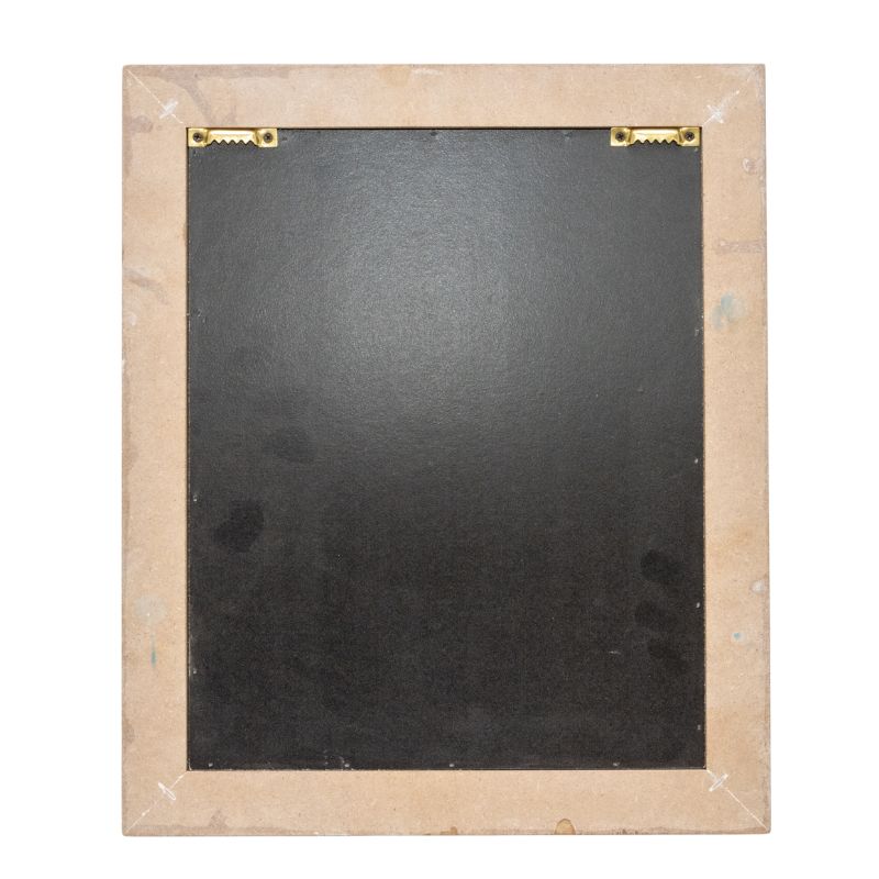 Sitting Lady in Striped Dress - 30cm Framed Wall Art