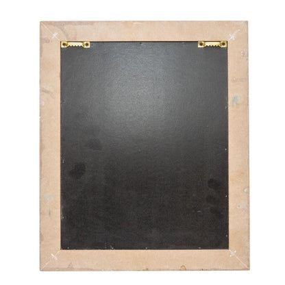 Sitting Lady in Striped Dress - 30cm Framed Wall Art