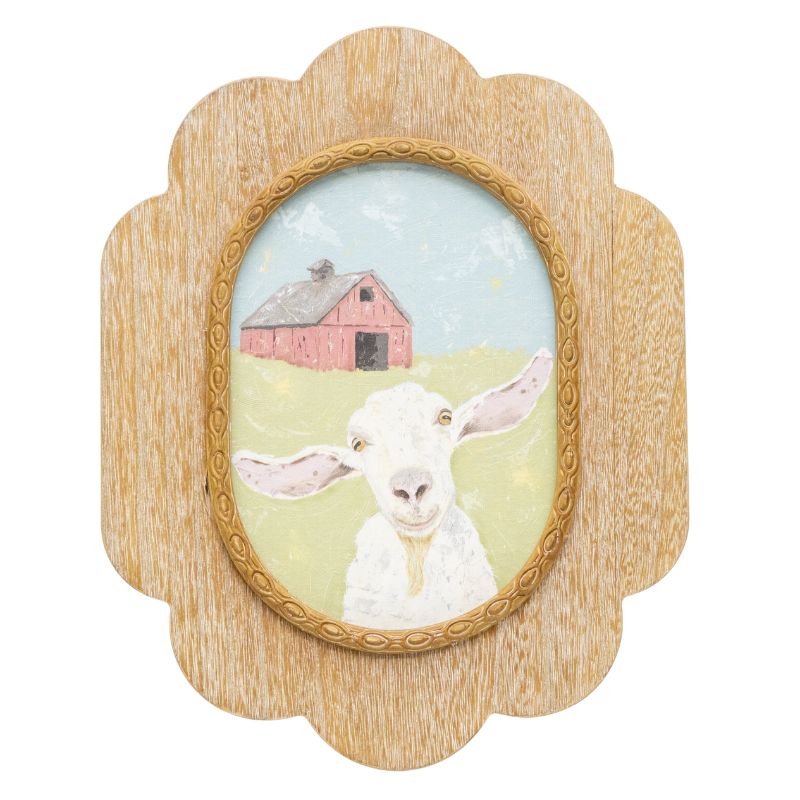 Smiling Sheep Framed Wall Art 39cm