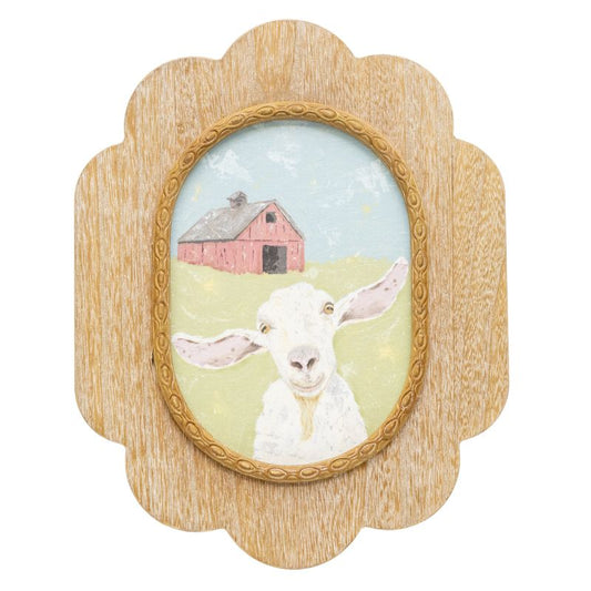 Smiling Sheep Framed Wall Art 39cm