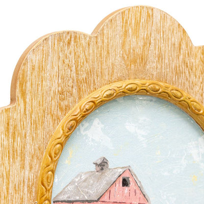 Smiling Sheep Framed Wall Art 39cm