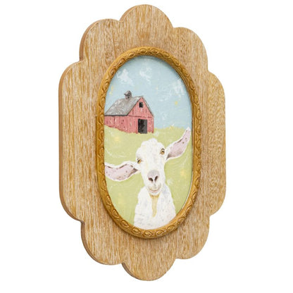 Smiling Sheep Framed Wall Art 39cm