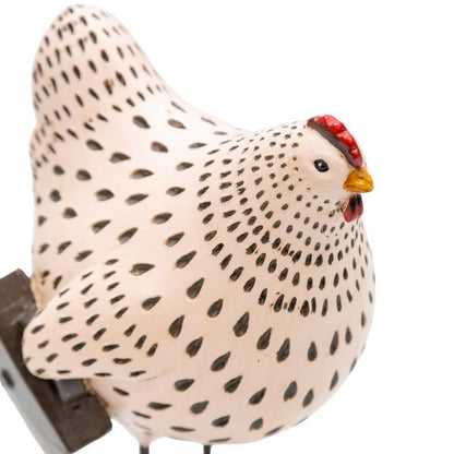 Set 2 Asst 'Busy' Chooks Ornaments 15cm, 14cm