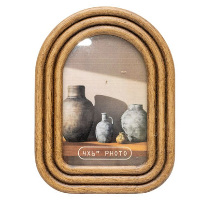 Natural Contemporary Arch Photo Frame 4x6in