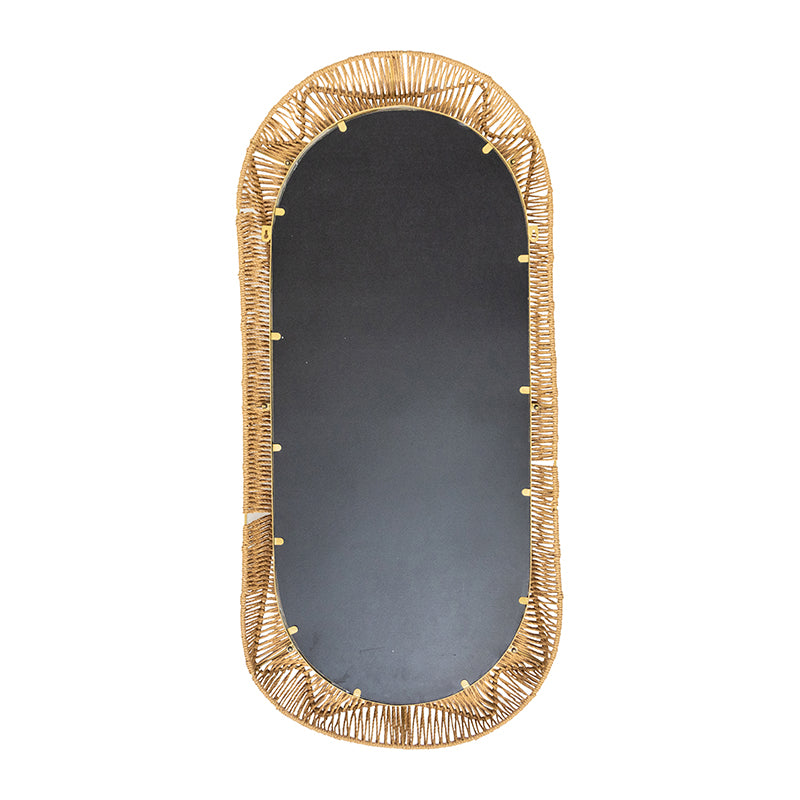 Hamptons Oval Weave Mirror 50x100cm