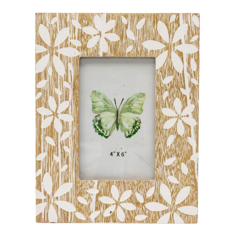 Flowers Design Photo Frame '4x6in' 23cm