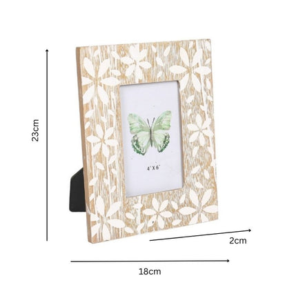 Flowers Design Photo Frame '4x6in' 23cm