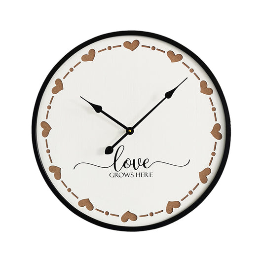 Love Grows Here Wall Clock 60cm