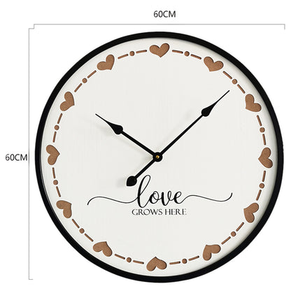 Love Grows Here Wall Clock 60cm
